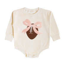 Load image into Gallery viewer, FOOTBALL BOW ROMPER