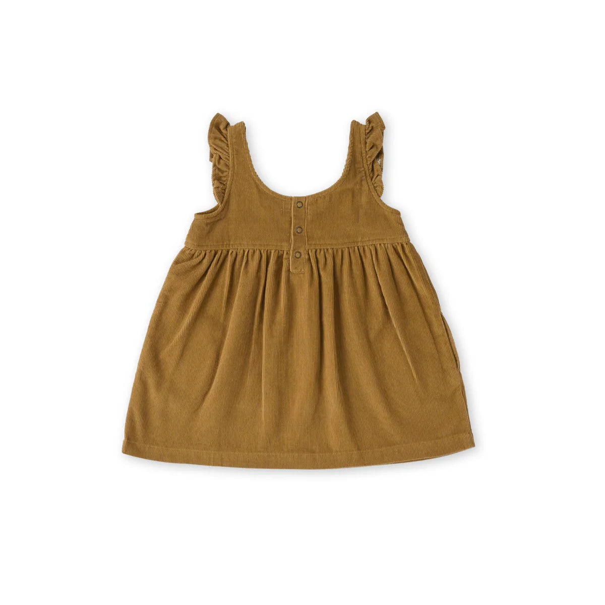 CORDUROY PINAFORE DRESS - ochre Three Littles CORDUROY PINAFORE DRESS - ochre Three Littles