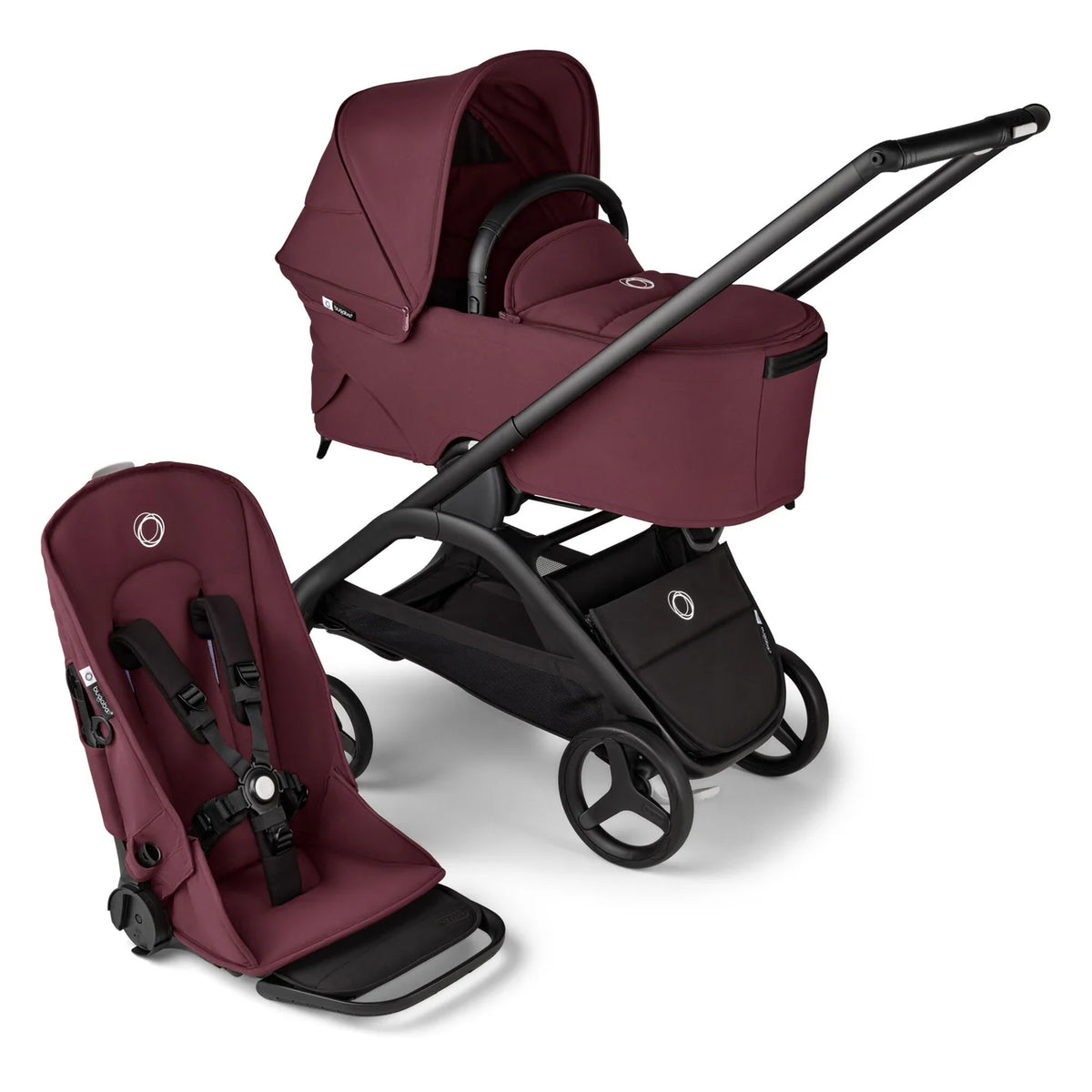 cybex gb qbit all city BUGABOO DRAGONFLY SEAT AND BASSINET COMPLETE STROLLER – Three Littles