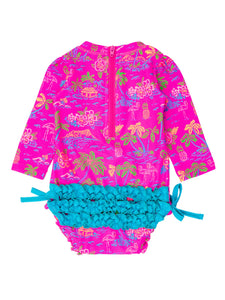 SWIM SAFE NEON ISLAND TIME ONE PIECE