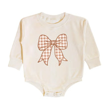 Load image into Gallery viewer, GINGHAM BOW ROMPER