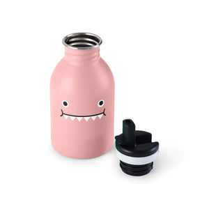 STAINLESS STEEL WATER BOTTLE - Ricedino Pink Dinosaur - Pink