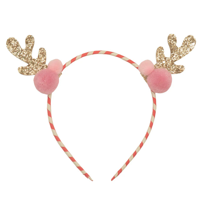 REINDEER POM POM HEADBAND