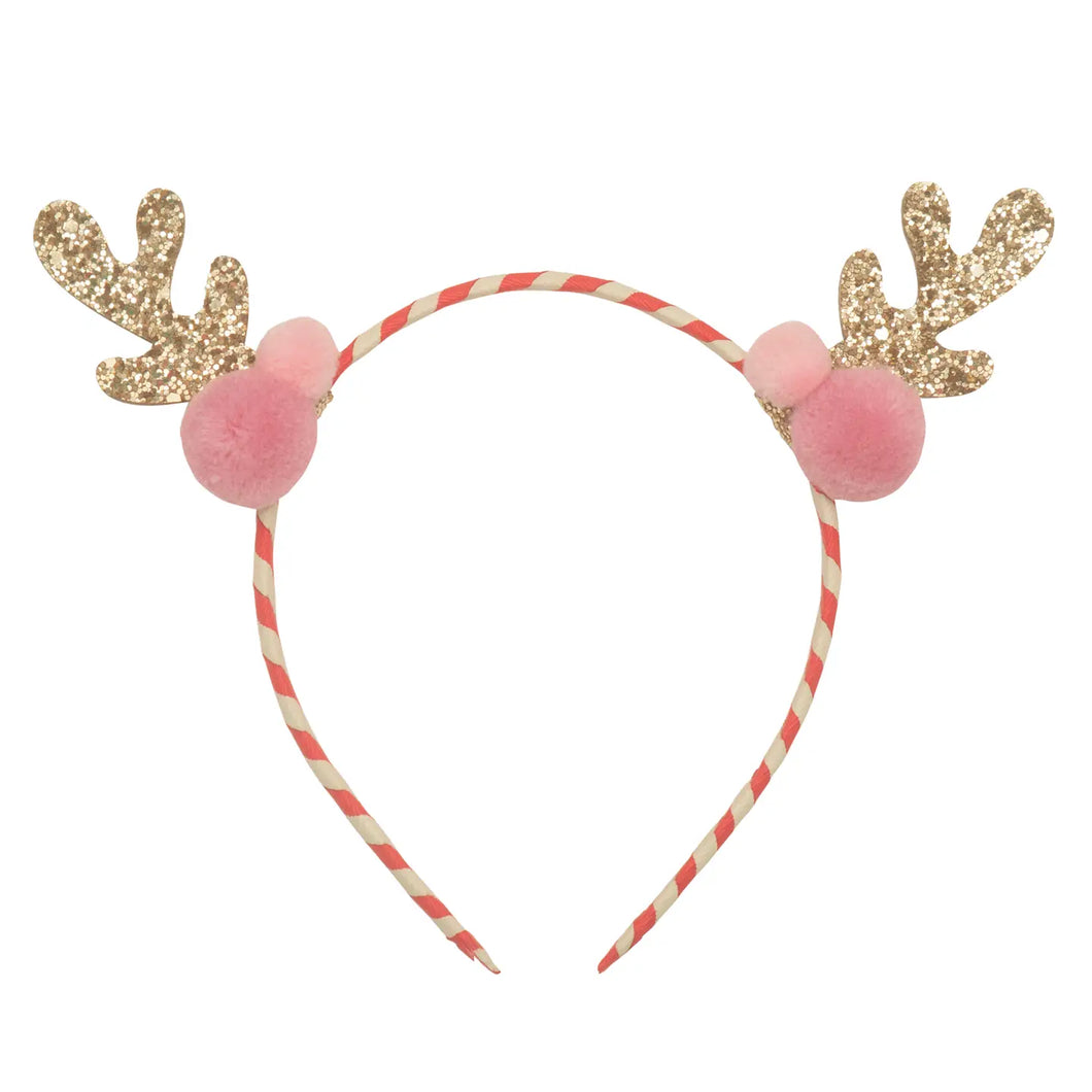 REINDEER POM POM HEADBAND
