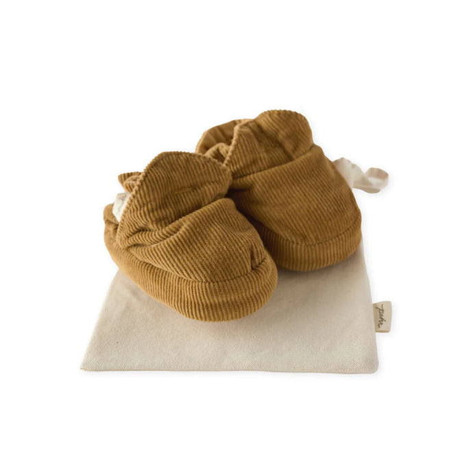CORDUROY BOOTIES - ochre