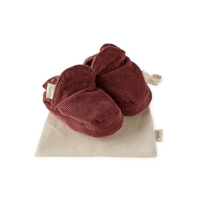CORDUROY BOOTIES - mulberry