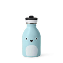 Load image into Gallery viewer, STAINLESS STEEL WATER BOTTLE - Ricepudding Bear - Blue