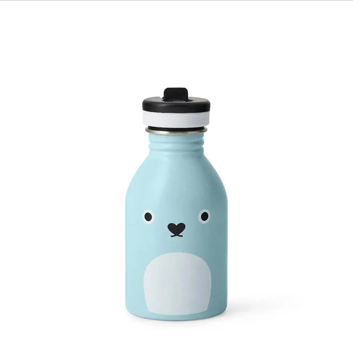 STAINLESS STEEL WATER BOTTLE - Ricepudding Bear - Blue