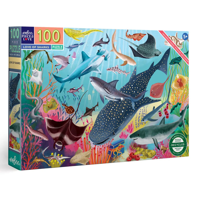 LOVE OF SHARKS 100 PIECE PUZZLE