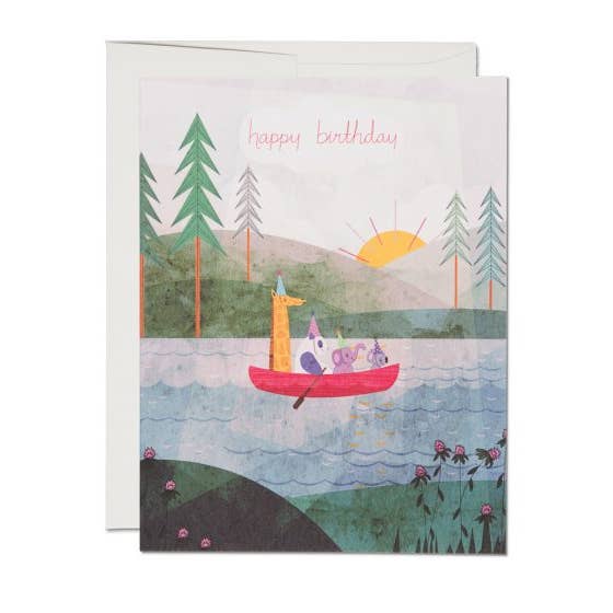 CARD - happy birthday canoe