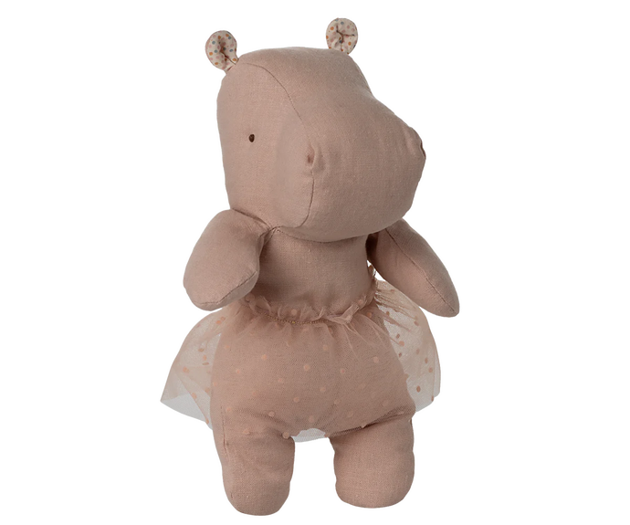 SMALL HIPPO W/ SKIRT - soft rose