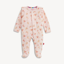 Load image into Gallery viewer, FLORAL GIRLS VELOUR FOOTIE