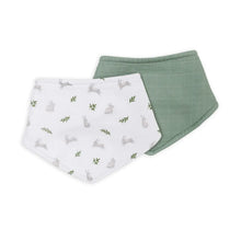 Load image into Gallery viewer, BANDANA BIBS – Bunnies/Fern