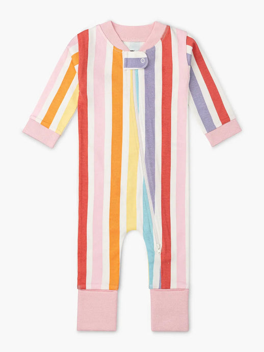 MONICA + ANDY- rainbow stripe pajamas