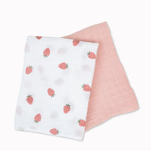 Load image into Gallery viewer, LULUJO SWADDLE SET - Strawberry &amp; Ballet Slipper
