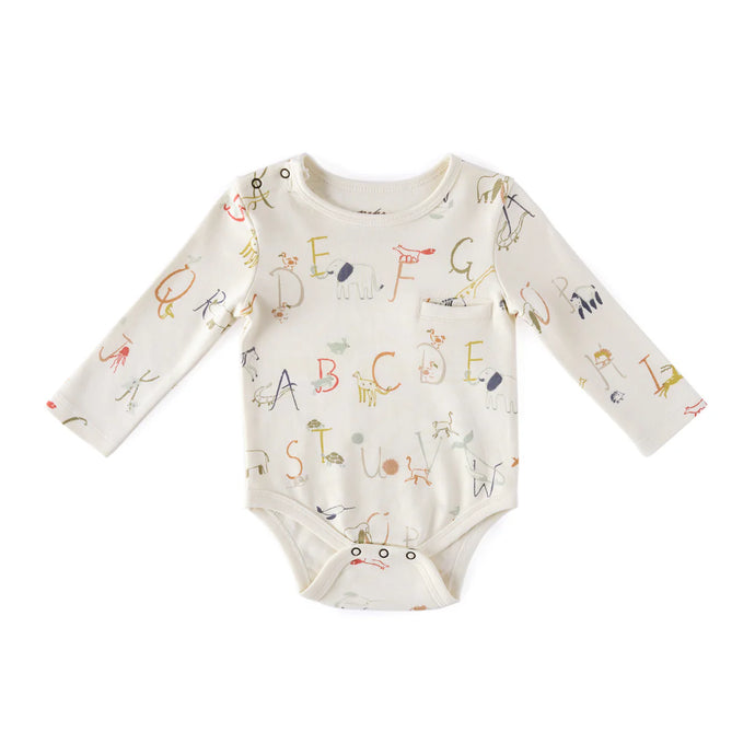 LONG SLEEVE ONESIE - a to zoo