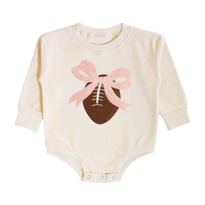 FOOTBALL BOW ROMPER