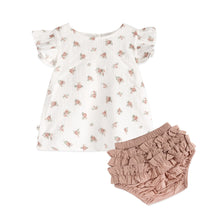 Load image into Gallery viewer, ROSE FLORAL RUFFLE TOP + BLOOMER