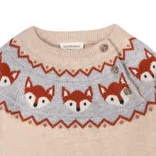 Load image into Gallery viewer, FOX JACQUARD KNIT SWEATER PULLOVER