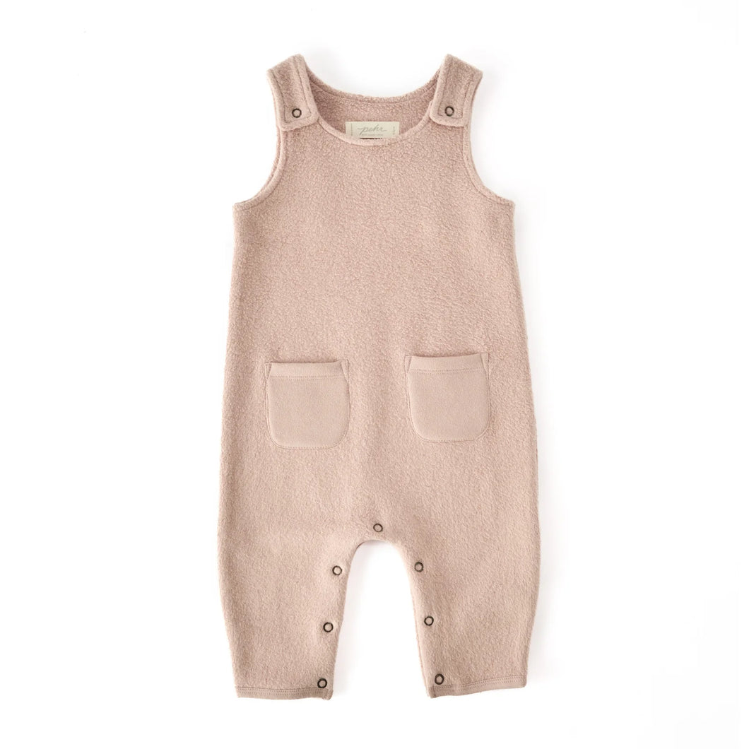 TEDDY FLEECE OVERALLS - Rose Pink