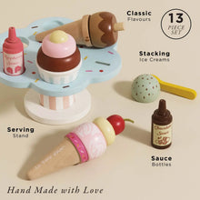 Load image into Gallery viewer, WOODEN ICE CREAM STAND &amp; TOPPINGS