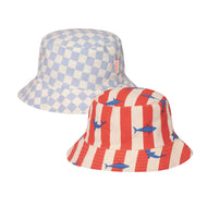 REVERSIBLE SHARK BUCKET HAT- (3-6yrs)