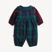 Load image into Gallery viewer, PLAID FLANNEL BABY GIRL ROMPER