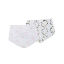 Load image into Gallery viewer, BANDANA BIBS – Bows/Rose Trellis