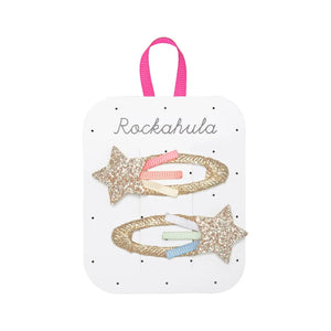 RAINBOW SHOOTING STAR HAIR CLIPS