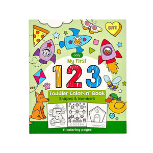 123: SHAPES + NUMBERS TODDLER COLORING BOOK