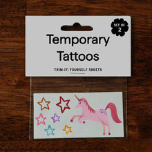 Load image into Gallery viewer, UNICORN TEMPORARY TATTOOS