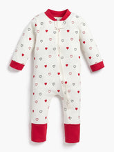 Load image into Gallery viewer, DOODLE HEARTS ONE PIECE PAJAMAS