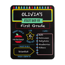 Load image into Gallery viewer, FIRST AND LAST DAY OF SCHOOL REVERSIBLE CHALKBOARD