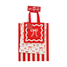 Load image into Gallery viewer, CHRISTMAS BOWS GIFT BAG SET