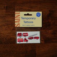 Load image into Gallery viewer, FIRETRUCK TEMPORARY TATTOOS