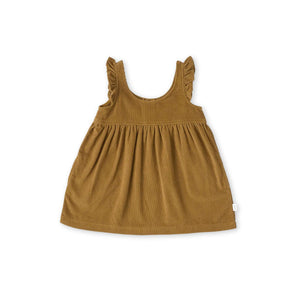 CORDUROY PINAFORE DRESS - ochre Three Littles CORDUROY PINAFORE DRESS - ochre Three Littles