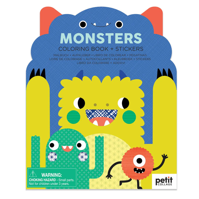 MONSTER STICKER COLORING BOOK