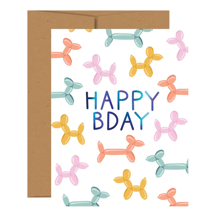 CARD - balloon animal birthday
