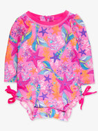 NEON SHIMMER MERMAID RASH GUARD SWIMSUIT