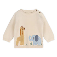 Load image into Gallery viewer, SAFARI ORGANIC KNIT BABY SWEATER