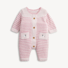 Load image into Gallery viewer, CHENILLE PINK SWEATER ROMPER