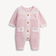 CHENILLE PINK SWEATER ROMPER