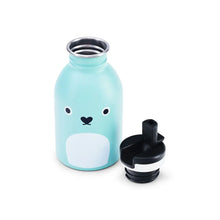 Load image into Gallery viewer, STAINLESS STEEL WATER BOTTLE - Ricepudding Bear - Blue