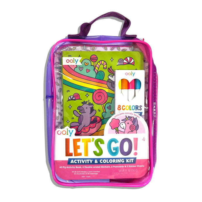 LET'S GO! ACTIVITY AND COLORING BOOK - UNICORN CANDY TOWN