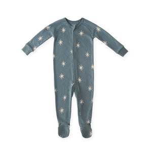 RIBBED BABY SLEEPER - Starry Midnight