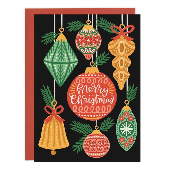 CARD - christmas ornaments