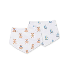 Load image into Gallery viewer, BANDANA BIBS – Bears/Sailboats