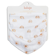Load image into Gallery viewer, BANDANA BIBS – Rainbow/Sun