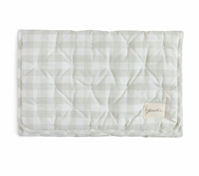 CHANGING PAD CLUTCH - grey gingham