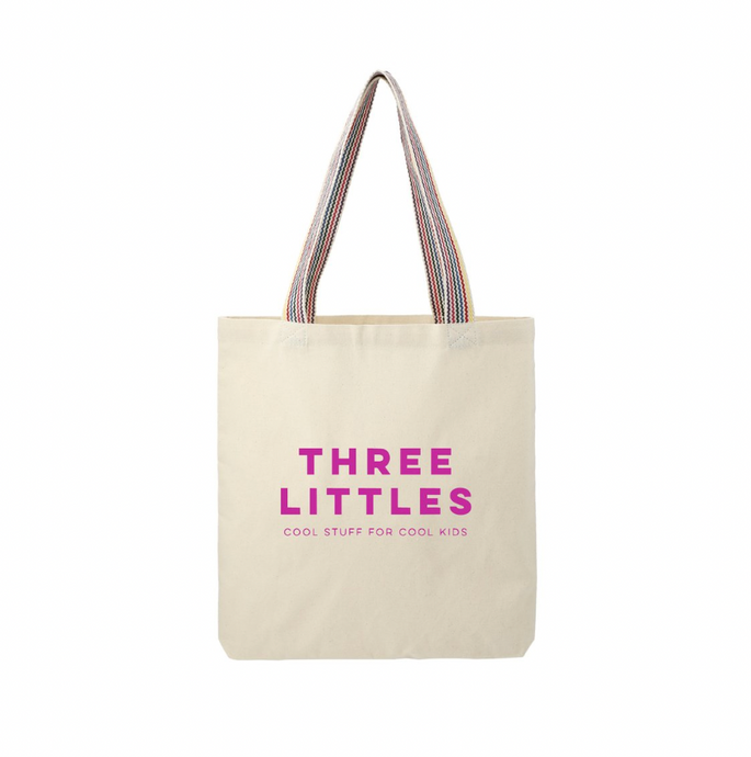 THREE LITTLES TOTE - hot pink